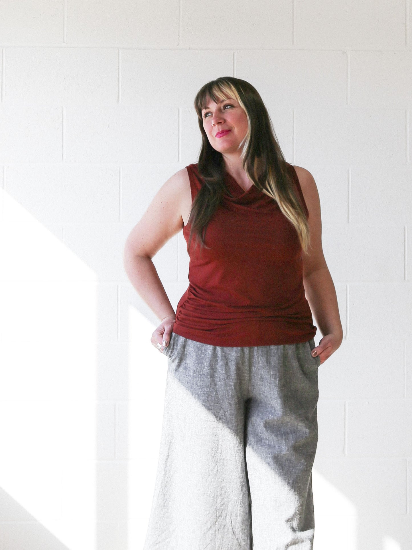 Candace Cowl Sleeveless Top