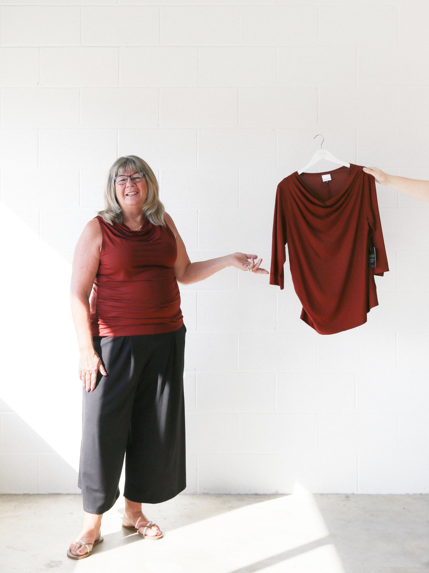 Candace Cowl Sleeveless Top