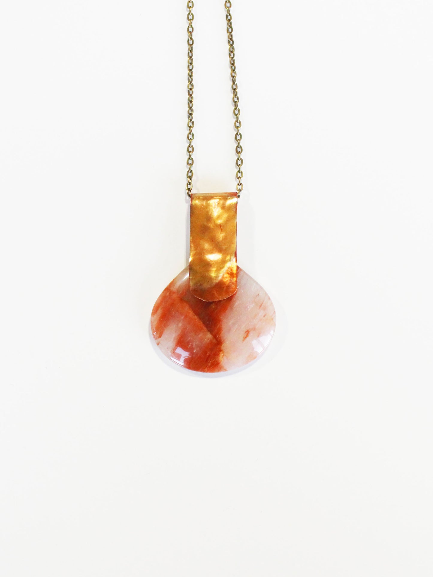 Rejase Create Long Necklace - Agate Polished Stone