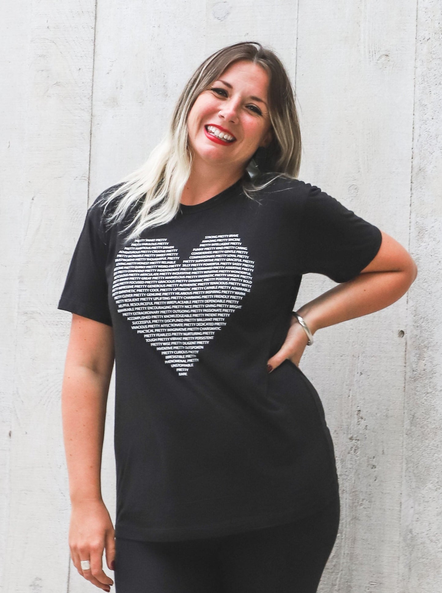 Pretty Project T-Shirt  -Heart -Black