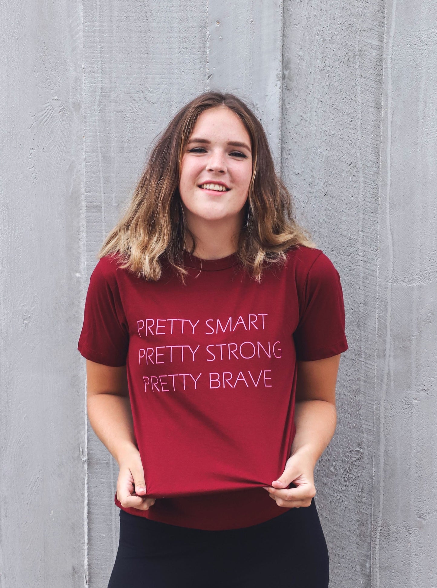 Pretty Project T-Shirt -Original -Merlot