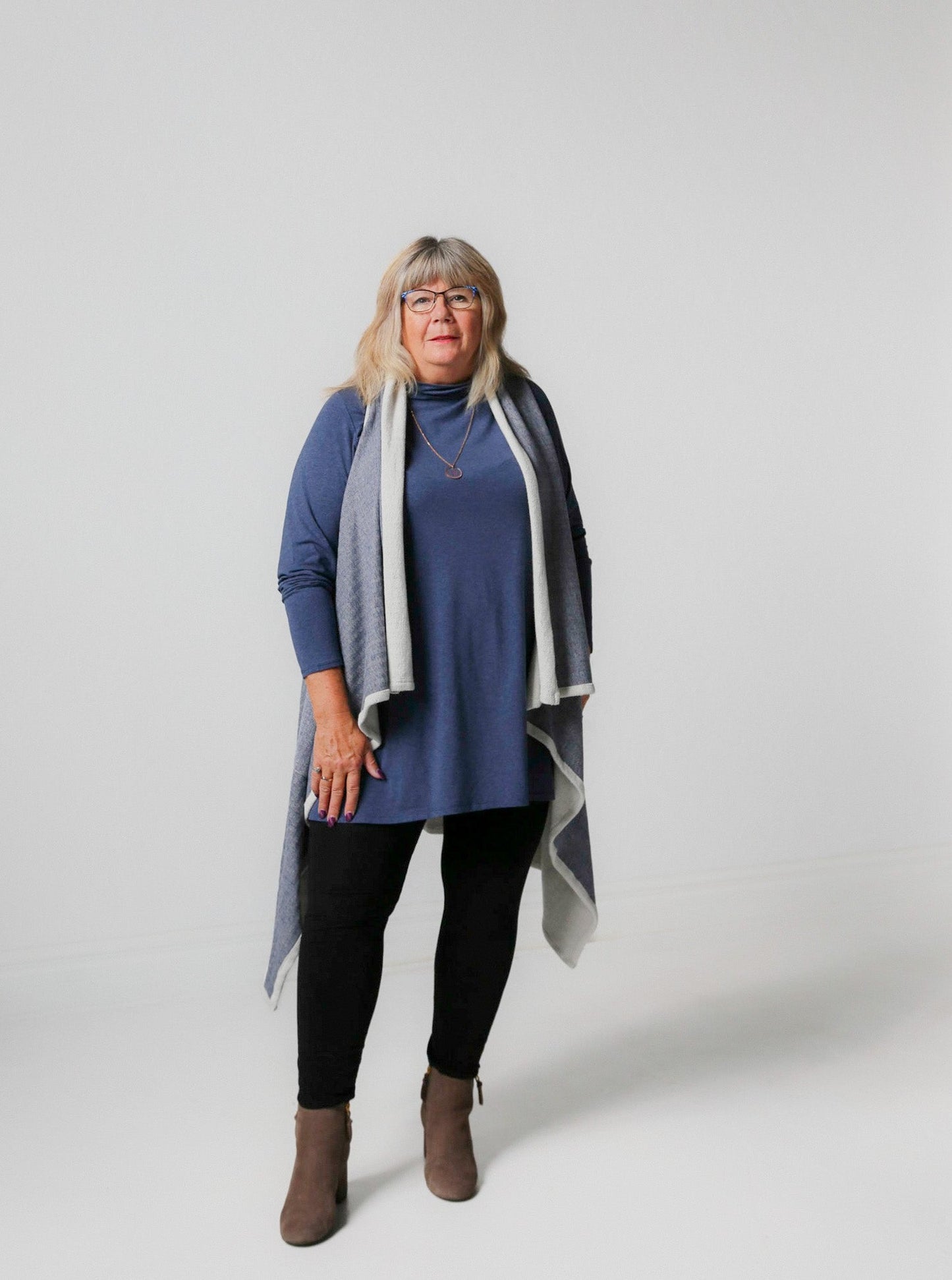 Herringbone Long Vest