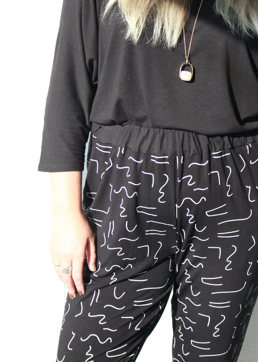 Dressy Joggers -Squiggle -XS & S