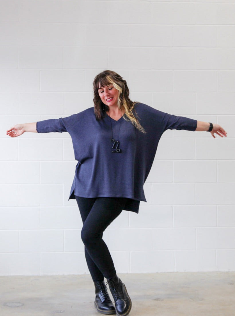 Amanda V-Neck Boxy Sweater