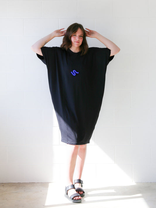 Simone Triangle Dress -Black