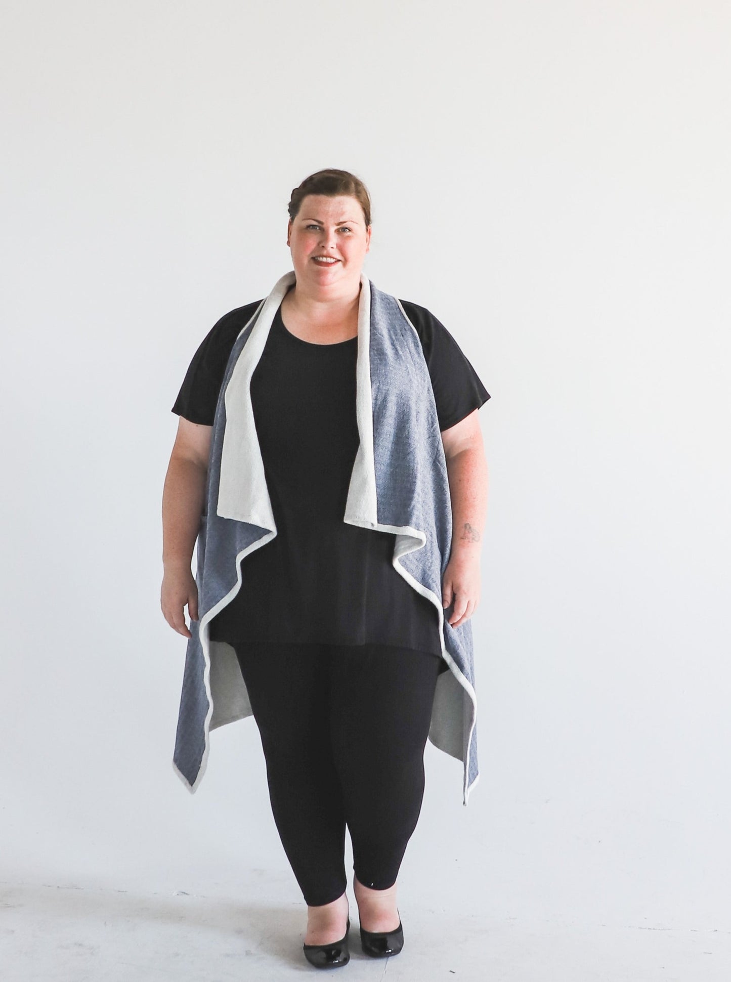 Herringbone Long Vest