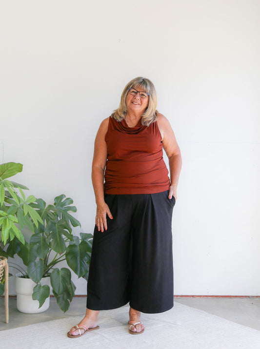 Grace Wide Leg Pants -Black