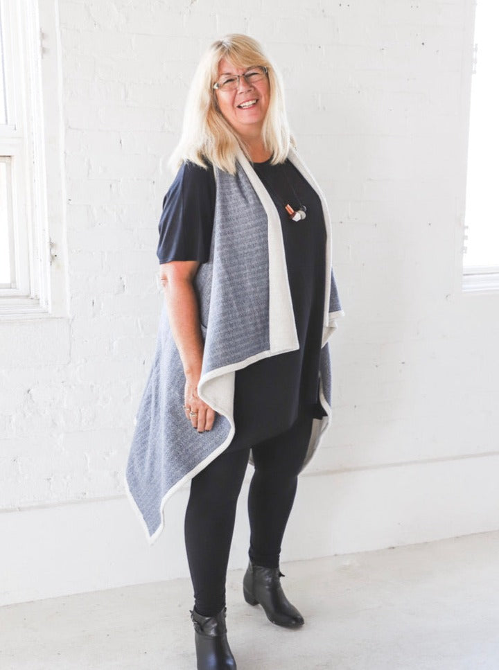 Herringbone Long Vest
