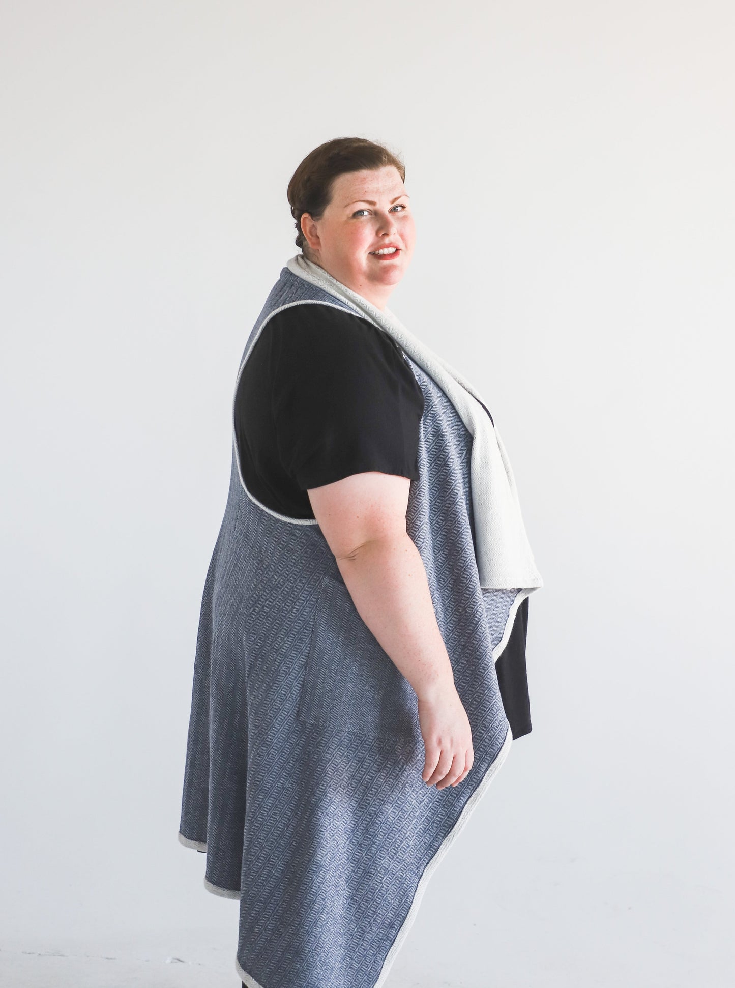 Herringbone Long Vest